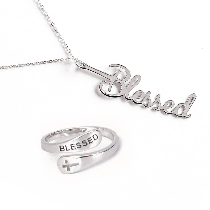 Custom "BLESSED" Necklace - Sterling Silver