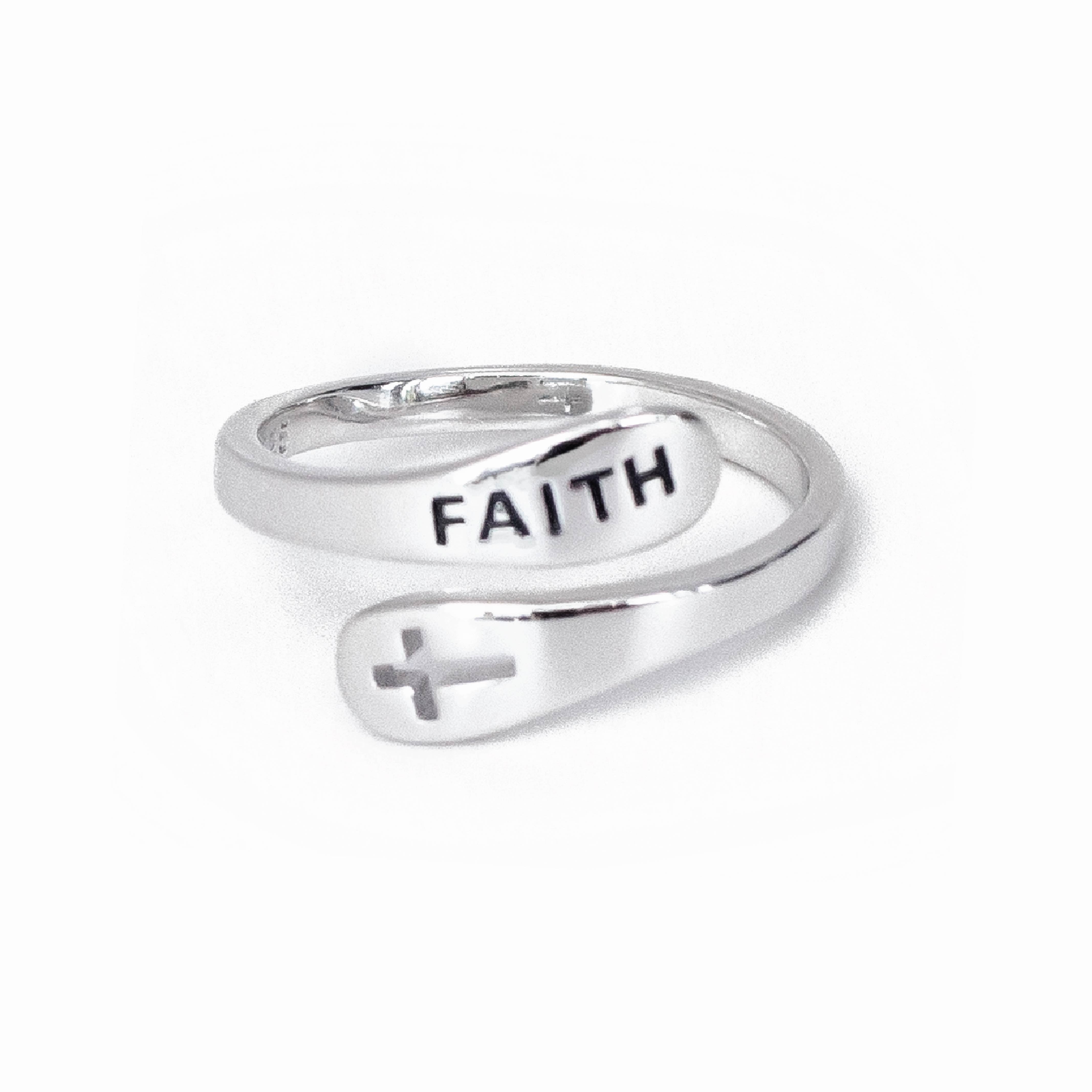 FAITH Sterling Silver Cross Ring