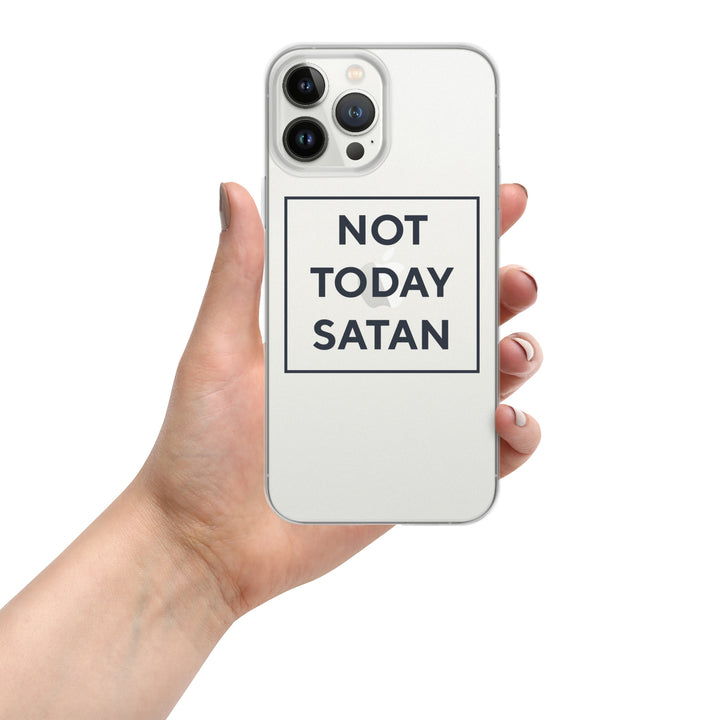 Not Today Satan iPhone Clear Case