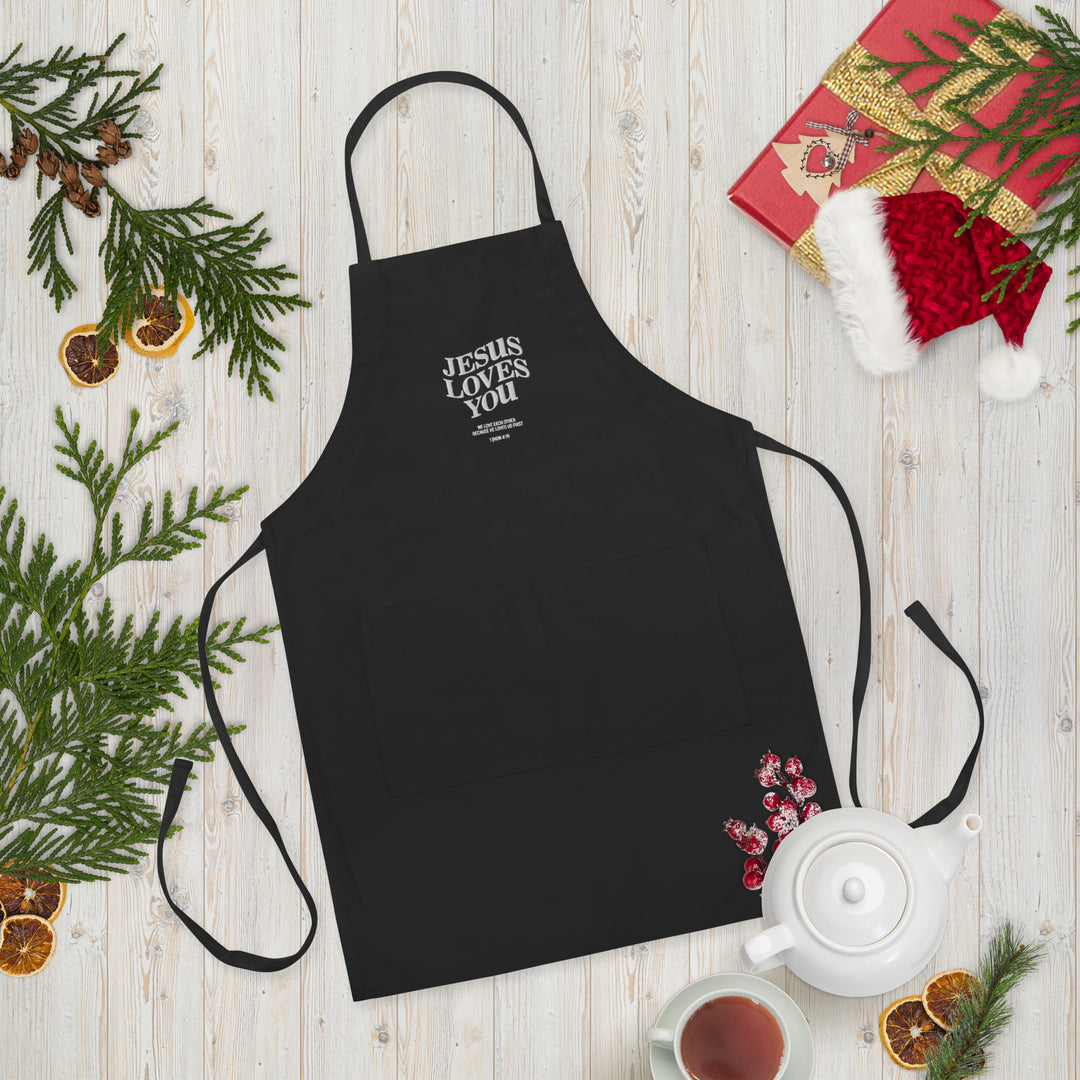 Jhon 4:19 Embroidered Apron
