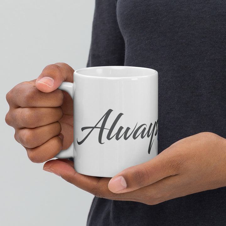 "Always Blessed" White Ceramic Coffee Mug