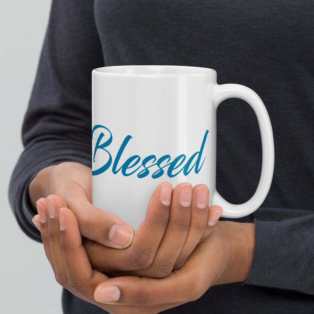 "Always Blessed" White Ceramic Coffee Mug